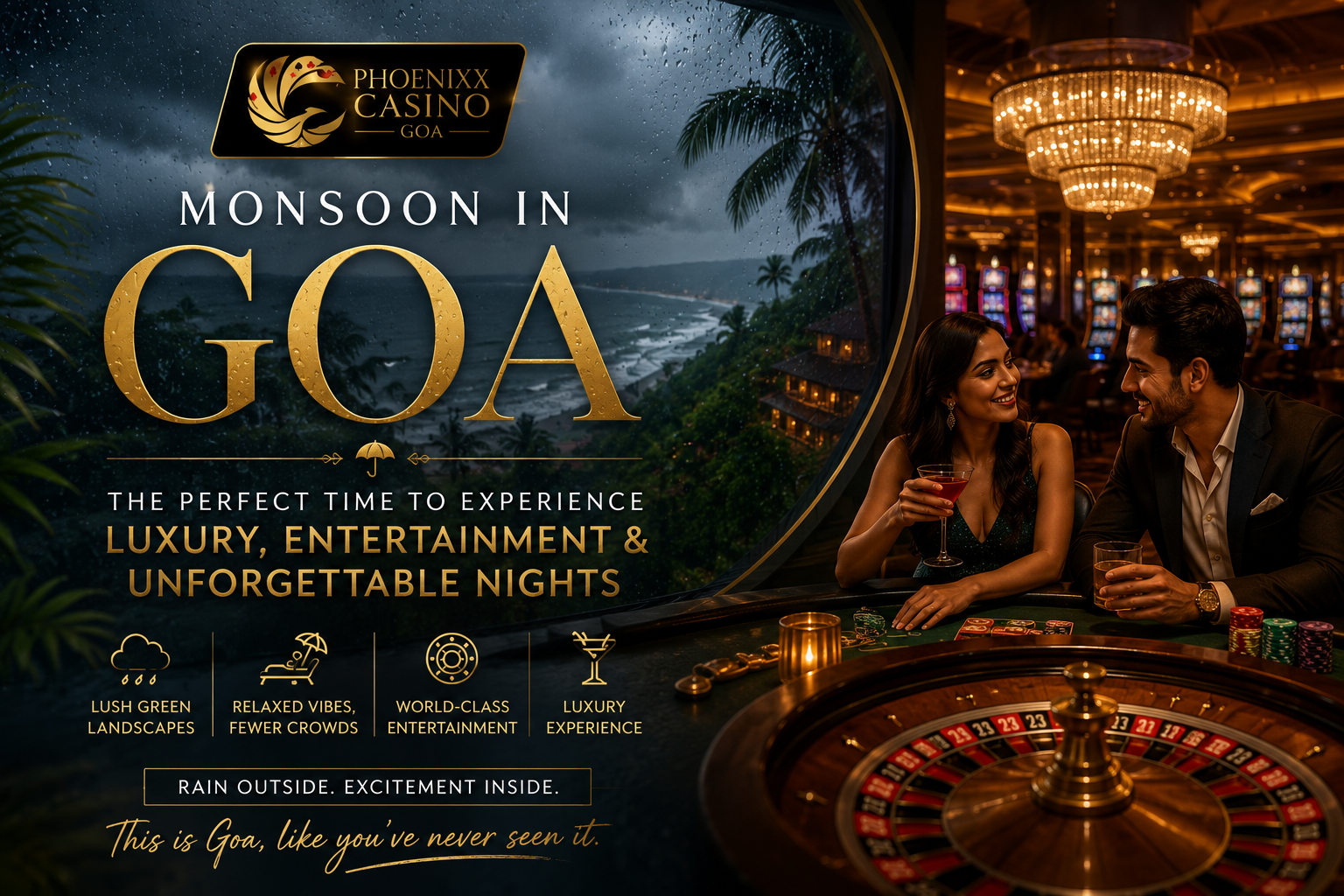 Monsoon in Goa: The Perfect Time to Experience Luxury, Entertainment & Unforgettable Nights | Phoenix Casino Goa